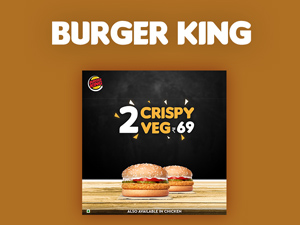 Burger King Social Media Post Mockup