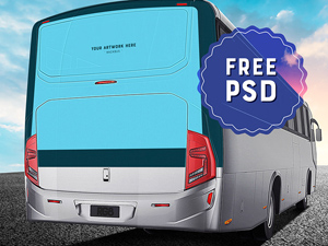 Bus Billboard Mockup by Ricardo Garcia