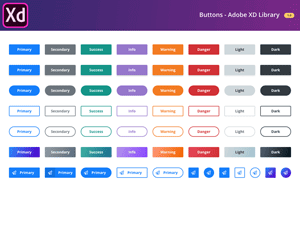 Buttons Library for Adobe XD