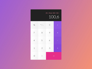 Calculator UI Design PSD
