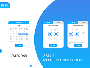 Calendar & Meetup Set Time Design For Adobe Xd