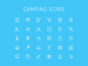 Camping Icons by Harjot Grewal