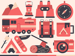 Camping Elements Illustration