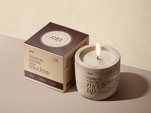 Candle Mockup – Free PSD