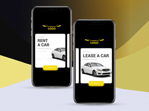 Car Rental App Design: Free PSD
