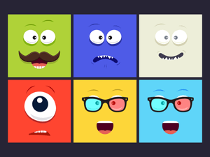 Cartoon Faces PSD
