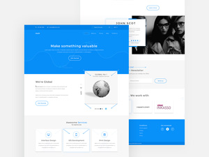 Ceatr Agency Website Concept: Free PSD