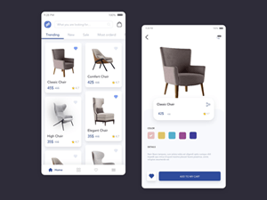 Chair Store App Concept – Free Sketch