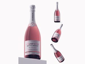 Champagne Bottle Mockup – Free PSD