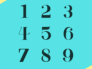 Chien Font – Number Only Typeface