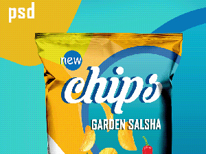 Chips Bag Mockup – Free PSD