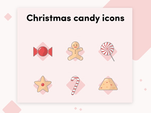 Christmas Candy Icons – Free Sketch