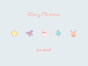 Christmas Icons Set for Sketch