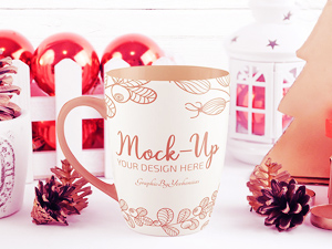Christmas Mug Mockup – PSD Freebie