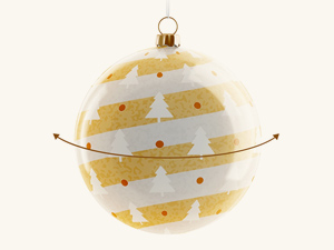 Christmas Tree Ball Animated Mockup – Free PSD