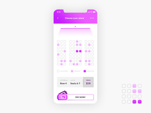 Cinema Tickets App Design PSD
