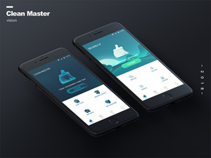 Clean Master UI Vision – PSD Freebie