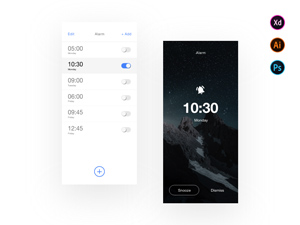 Clock Alarm App UI