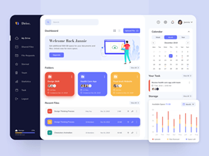 Cloud Storage Management Dashboard – Sketch Freebie