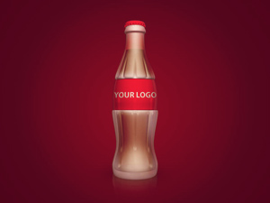 Glass Soda Bottle Mockup