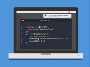 Code Editor Illustration made in Sketch