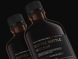 Coffee Flask and Bottle Mockup – Free Resource