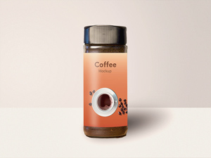 Coffee Glass Jar Mockup – PSD Freebie
