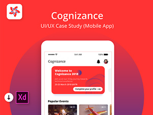 Cognizance 2018 – Adobe XD Event App