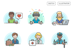 Color Vector Characters