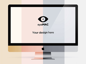 Colorful iMac Mockup PSD