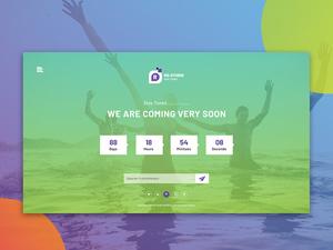Coming Soon Page Website Templates PSD