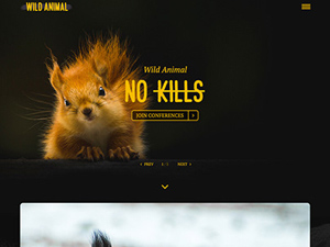 Wild Animal – Conference Landing Page For Adobe XD