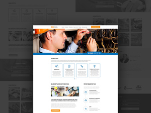 Construnction Website Template: Free PSD