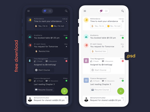 Corporate Management App Design – PSD Freebie