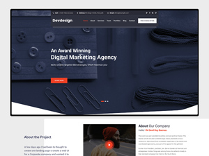 Corporate Website Template – XD Freebie