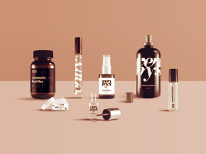 Cosmetic Bottles Mockup PSD