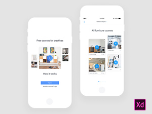 Course Application Concept – Adobe XD