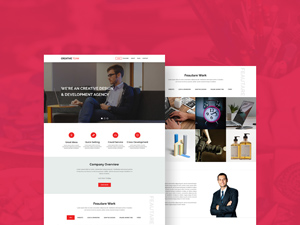 Creative Agency Team Web Landing Page – PSD Freebie
