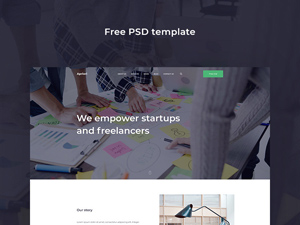 Creative Agency Website Template PSD