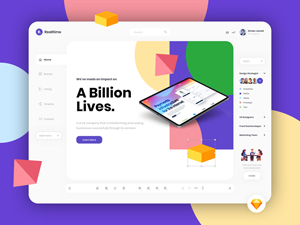 Creative Dashboard Concept – Sketch Freebie