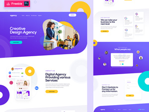 Creative Design Agency Template: Free PSD