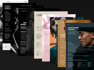 Creative Resume Template Set for Sketch