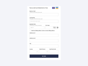 Credit Card Form: Free PSD
