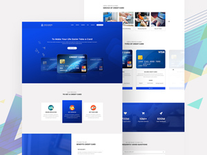 Credit Card Landing Page Template by Amin