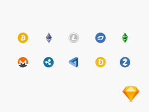 Crypto Currency Icons for Sketch
