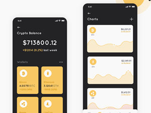 Crypto Wallet App UI – Sketch Freebie