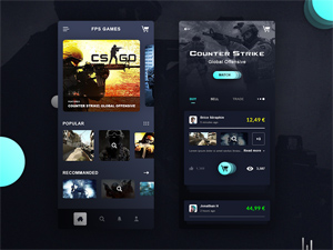 CS:GO Game App Design: Free PSD