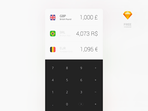 Currency Convertor App for Sketch