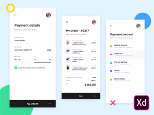 Credit Card Checkout Screens