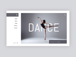 Dance School Website Concept Template by Tohid Golkar